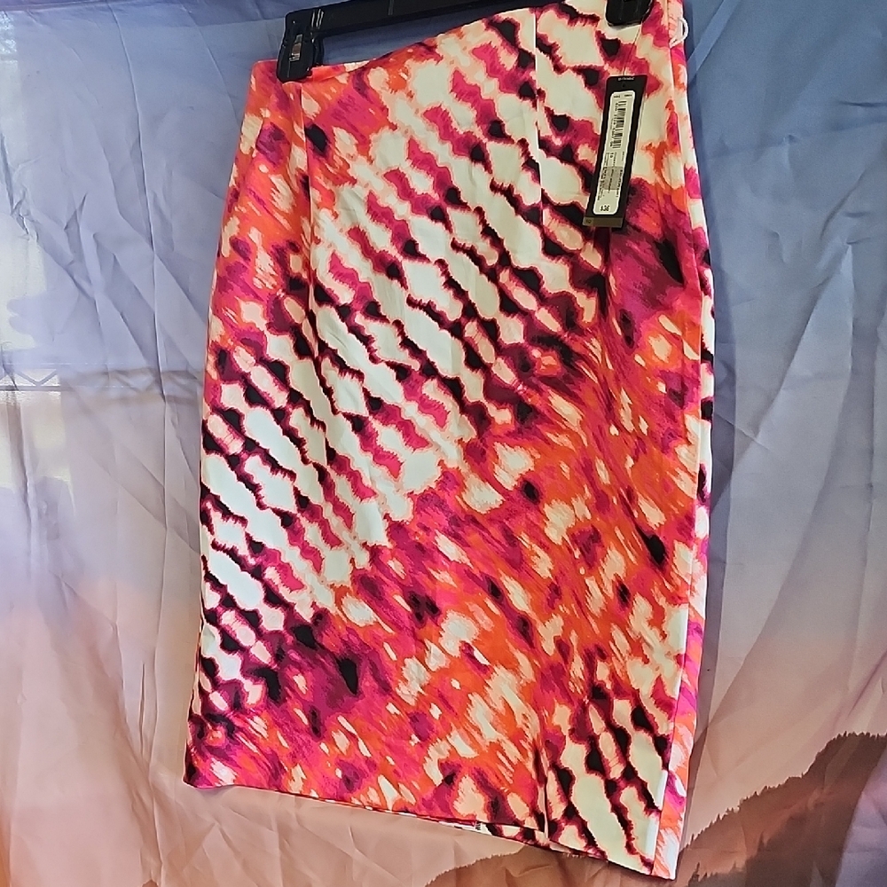 *Nwt Vibrant Pink and Orange Women's Pencil Skirt